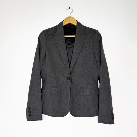 Theory Tailor Gabe B One-Button Blazer in Heather Barley – Size 6 - Picture 2 of 8